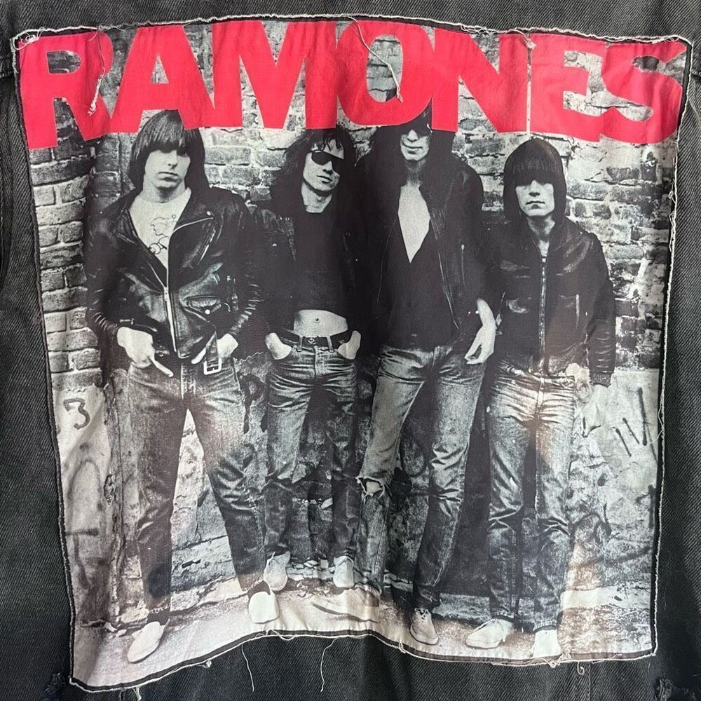 The Ramone’s Punk Rock Destroyed Denim Jacket Size Medium